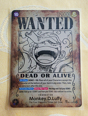 Bandai One Piece Card Game Monkey.D.Luffy OP05-119 SEC SP Alt Art Foil EN
