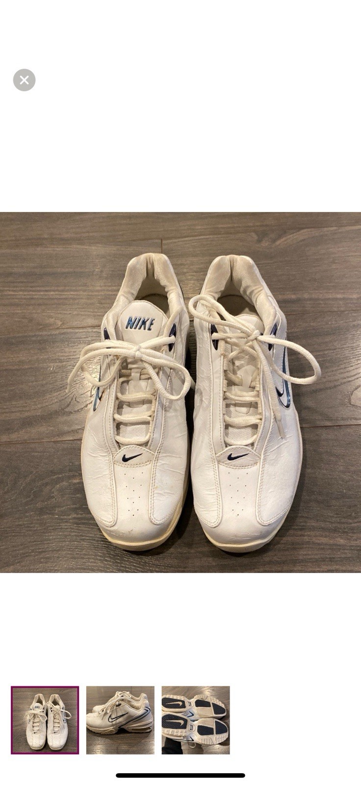 SAOLA Sneakers Nike Max Air bianche e blu taglia 10 (hanno qualche crepa)