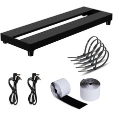 AYCRIT Mini Guitar Pedal Board, Aluminum Alloy 0.9lb 16"x5.3" PBS-02, BLACK