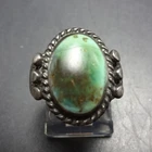 Exquisite Little HARVEY ERA Sterling Silver TURQUOISE RING size 6  Vintage Pawn