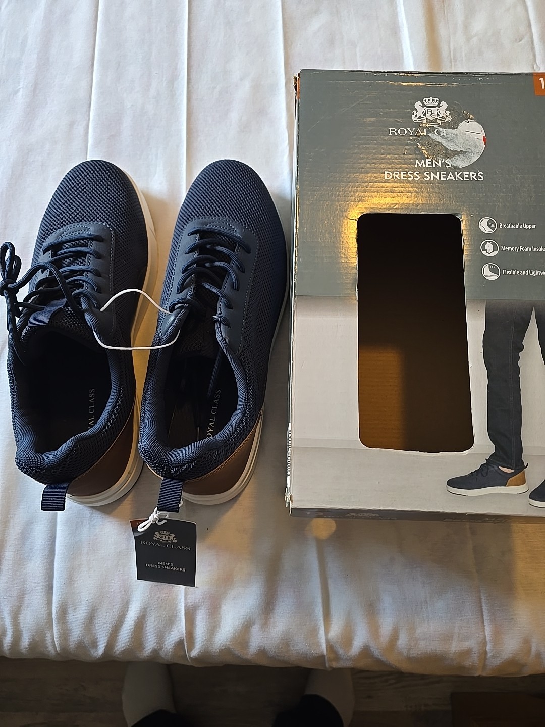 Size 13 Navy Blue And Tan