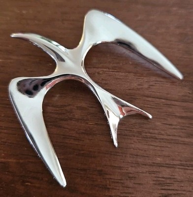 Vintage MCM Brooch Bird Swallow Seagull Surf Beachy Retro Sarah Cov. Silver 
