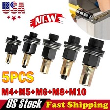 5Pcs Manual Rivet Nut Tool Adapter Carbon Steel Flat Head Threaded Insert Nuts