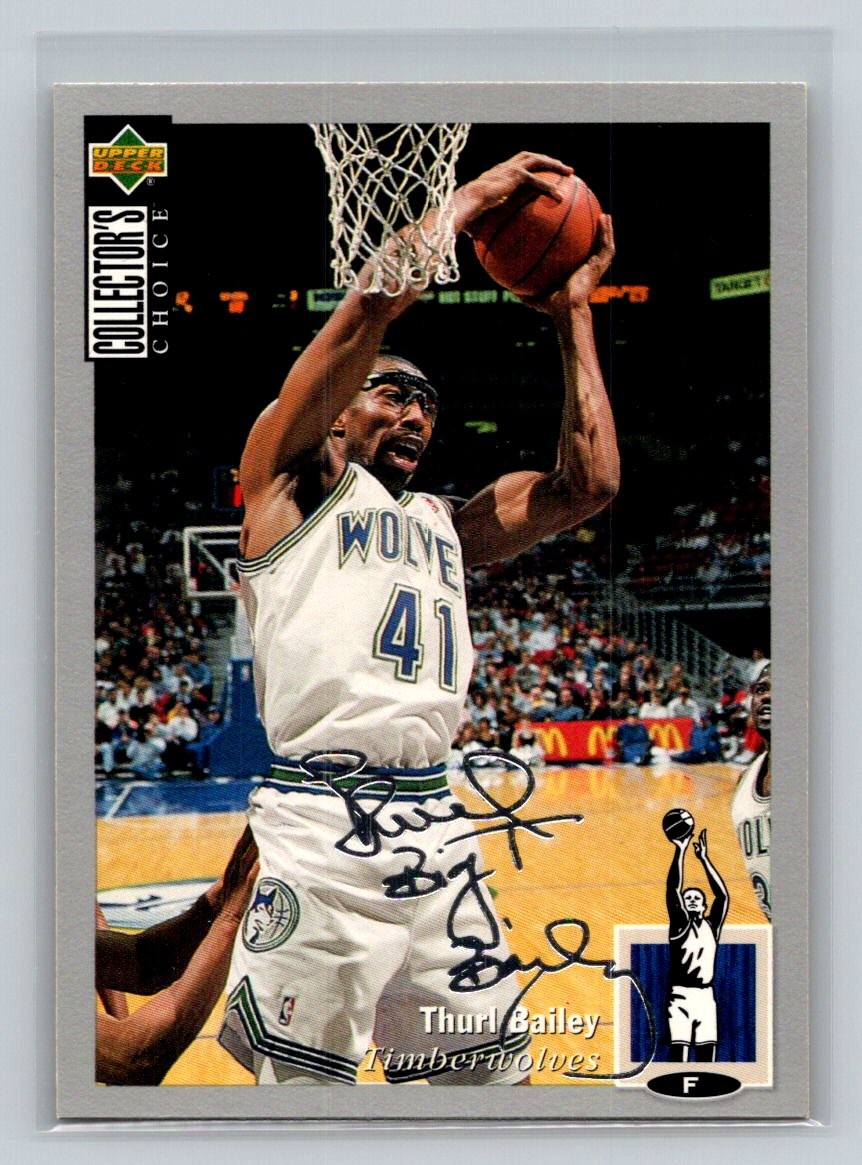 1994-95 Collector's Choice Silver Signatures #141 Thurl Bailey Timberwolves