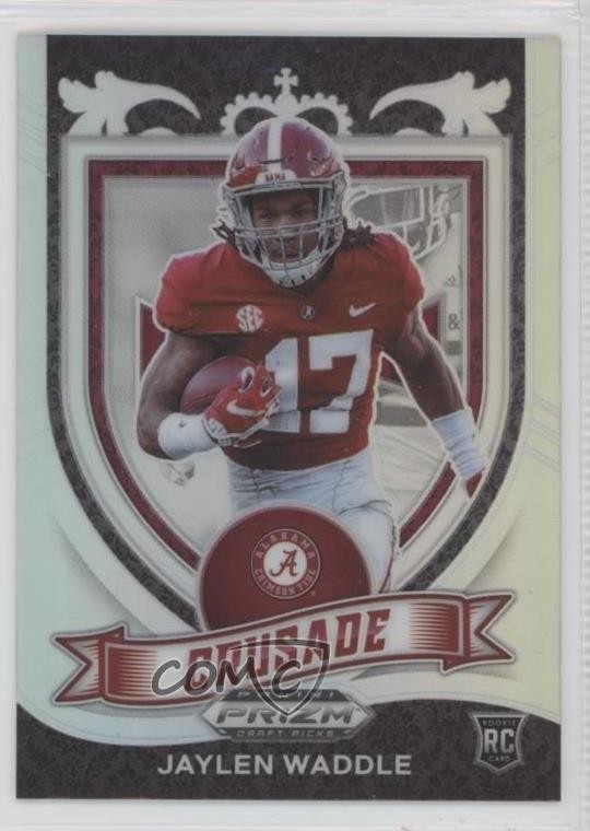 2021 Panini Prizm Draft Picks Crusade Silver Prizm Jaylen Waddle #169 Rookie RC