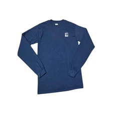 Goodwill Employee Long Sleeve Tee Navy Blue Small 34 36 Shirt Pullover Knit Logo