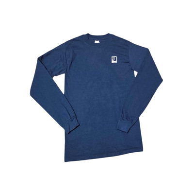 Goodwill Employee Long Sleeve Tee Navy Blue Small 34 36 Shirt Pullover Knit Logo