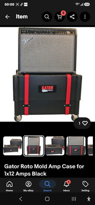 Gator Roto Molded Amp Case for 1x12 Amps Heavy Duty Black Carry Handle Casters
