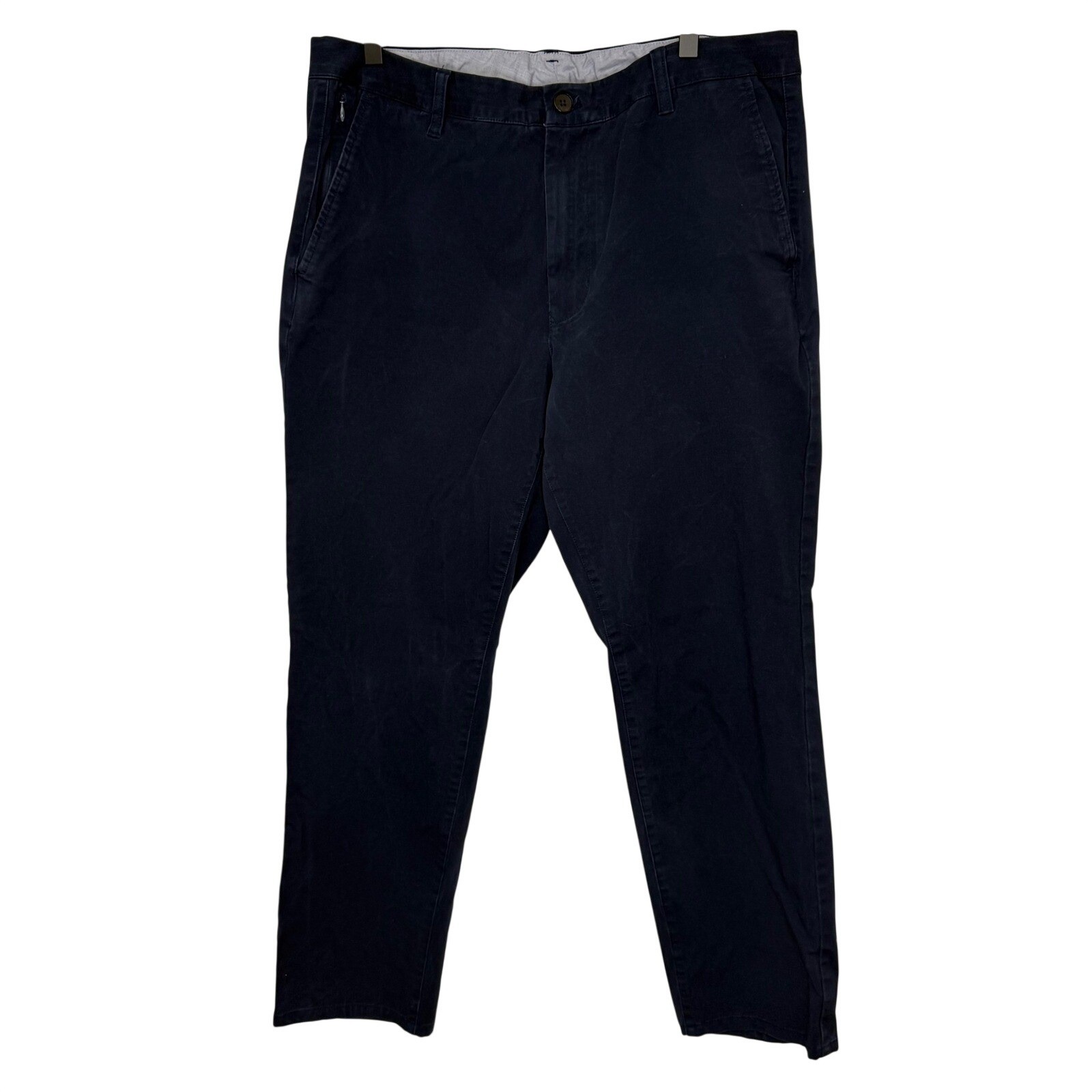 Bonobos Mens Navy Blue Chino Stretch Cotton Slim Dress Pants Measures 36 x 29