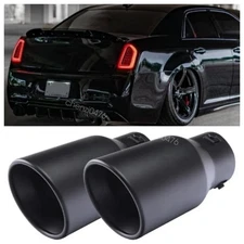 2 Exhaust Pipe Tip Rear Tail Throat Muffler Tailpipe For Chrysler 300 300C SRT