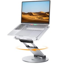 Telescopic 360 Rotating Laptop Stand for Desk Adjustable Height Swivel Pull Out
