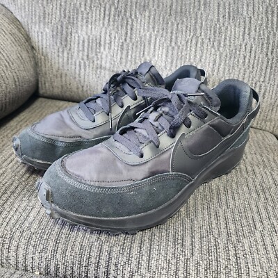 Nike Waffle Debut Triple Black Athletc Shoes Mens size 12 Sneakers dh9522-002