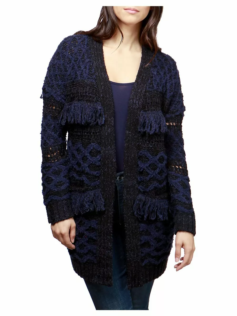 Lucky brand fringe best sale cardigan