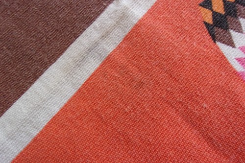 Vtg Kitchen Tea Towel Orange Yellow Large Fish 24" L x 19 1/2" W Diamond Square - Picture 9 of 13