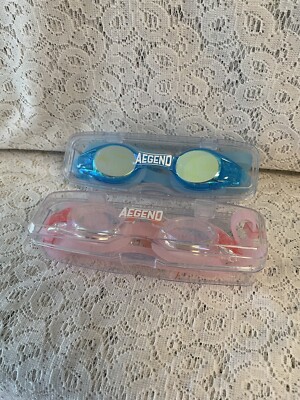AEGEND KIDS SWIM GOOGLES-Polarized-2 Pairs-NEW