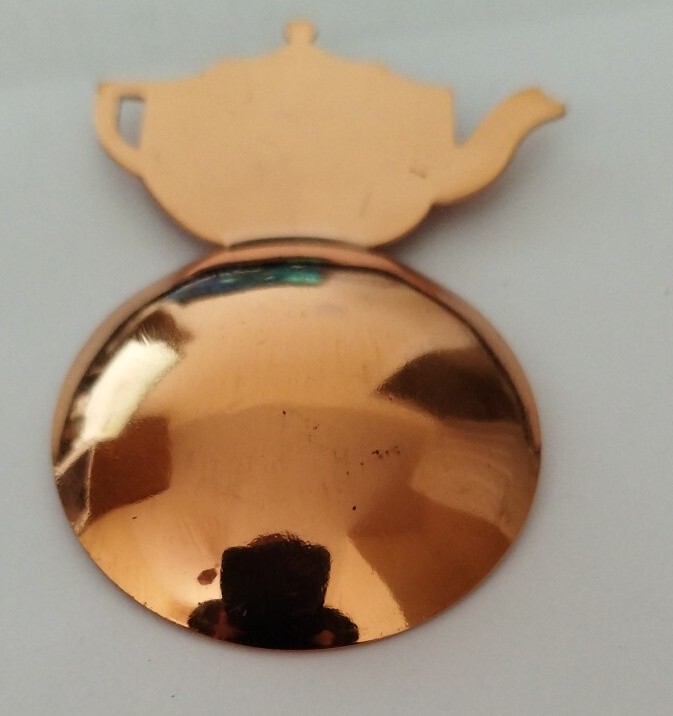Antique Copper plated souvenir tea caddy spoon (South Africa 4o clock)