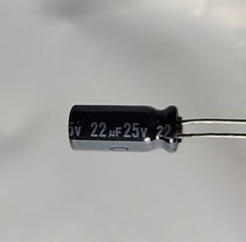 lot of 25 Nichicon Capacitors 22uf 25V Radial Electrolytic 85 C B2125