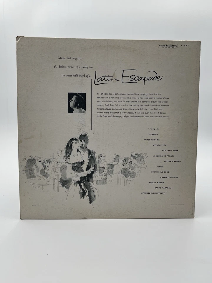 THE GEORGE SHEARING QUINTET LATIN ESCAPADE LP VG+ VINYL RECORD CAPITOL T737 - Image 2 of 4