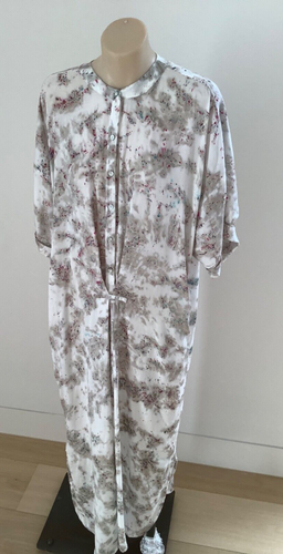 RABENS SALONER Handcrafted Encovero 100% Viscose white tie dye maxi dress xs/s - Picture 2 of 18