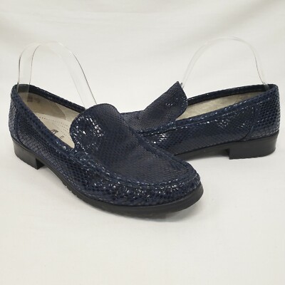   Ara Mokassin Echt Ledger Leather Snakeskin Loafer Flat Sz EUR 38 US 7.5  