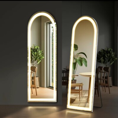 60''x16'' Full Length Mirror with LED Lights Full Body Standing Floor Mirror