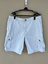 IZOD Men's Shorts 38x10.5 Tan Khaki Cargo Pockets Cotton