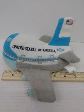 United States Of America Airplane Plush by Daron Travel Stuffed Toy Plane (F