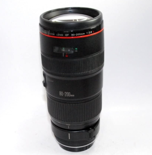 Lente zoom estándar Canon EF 80-200 mm f/2,8 L con tapas traseras delanteras de Japón Fedex - Imagen 1 de 6