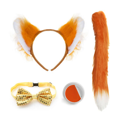 TRAUMHAFTES FUCHS OHREN + SCHWANZ SET ACCESSOIRE HERR FUCHS BUCH TAG KOSTÜM FANCY KLEID 