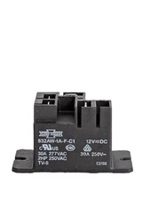 (Pack of 2) 832AW-1A-F-C1 12VDC 30A 277VAC Power Relay