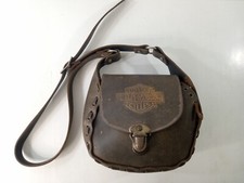 Vintage Harley Davidson Motorcyle Tooled Brown Leather Crossbody Purse