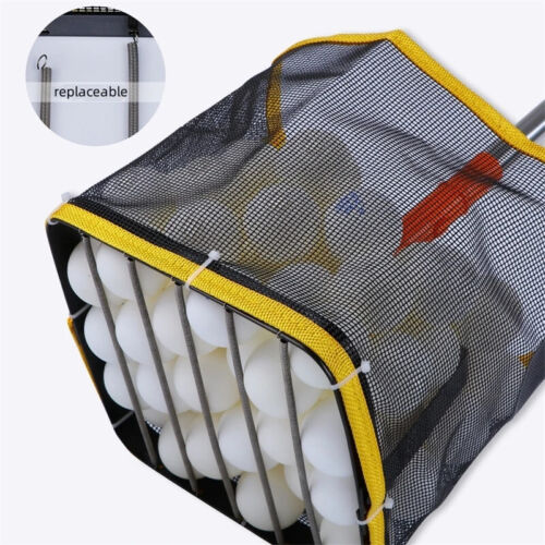 Secchio raccogli palline da ping pong quadrato con fondo a molla sostituibile palline da tennis - Foto 3 di 6