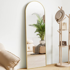 Full Body Wall Mirror, Standing, Hanging, Leaning, Aluminum Frame - 64in x 21in