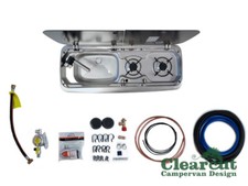 VW T5,T4 Campervan Dometic/Smev 9222 L/H Sink/Hob, 12v Tap, Pump, 12l Water