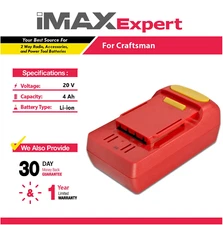 20V 4Ah Li-ion Battery for Craftsman 26302, 26314, 28128, 25708