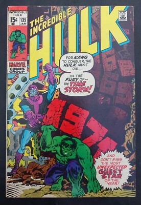 Incredible Hulk #135 Marvel Comic 1971 Phantom Eagle Kang B4P3