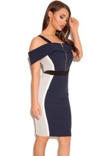 HOUSE OF CB CELEB WIGGLE MIDI SKIRT DRESS BODYCON BANDAGE RACES WEDDING RRP£129