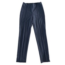 Escada Tuska Navy Blue Techno High Waisted Slim Ankle Pant Trousers 36 US 6 495
