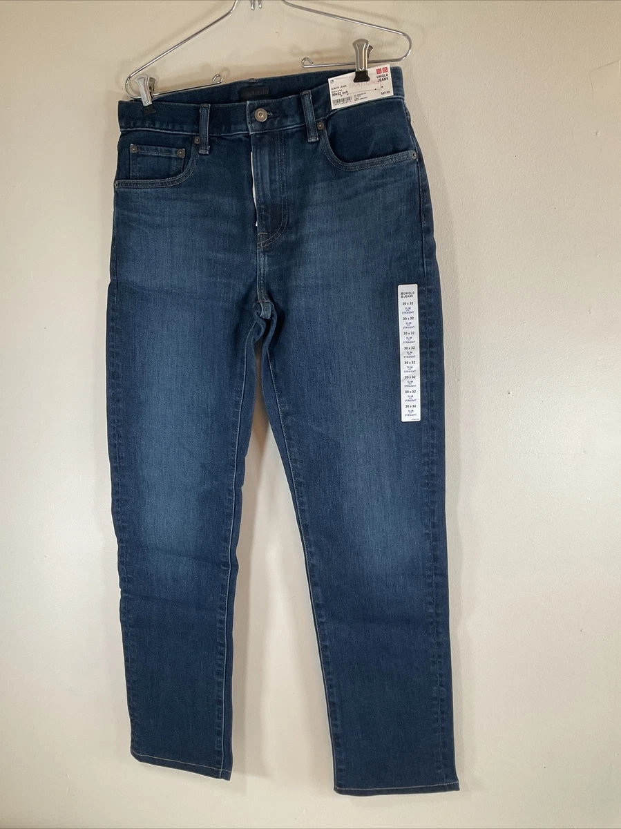 Uniqlo Mens Jeans 30 x 32 Slim Fit Straight Blue