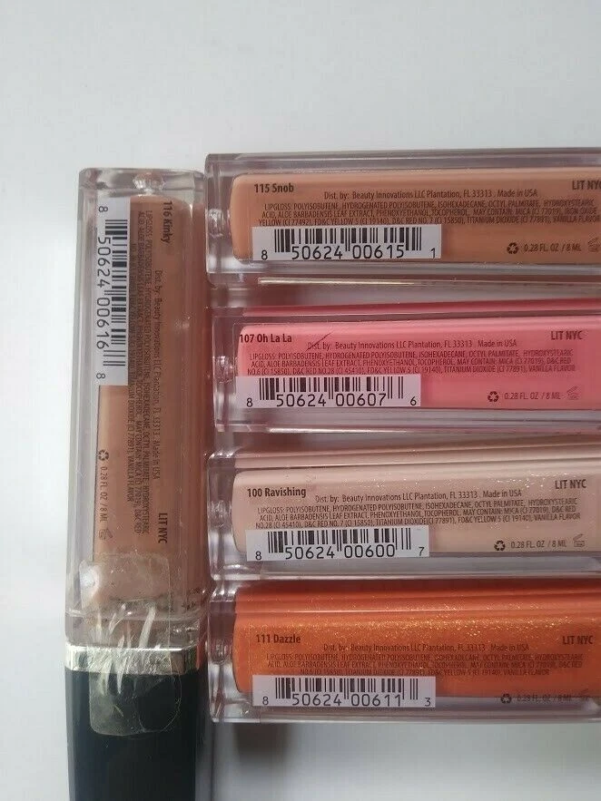 Lápices labiales LIT NYC brillo de labios espejo brillo de luz varios colores tonos Foto 4 de 4