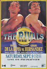 Original Vintage Oscar De La Hoya vs. Genero Hernandez Boxing Fight Poster