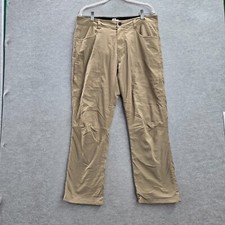 Orvis Men Pants 34x29 Beige Fleece Lined Chino Relaxed Straight Nylon Hiking