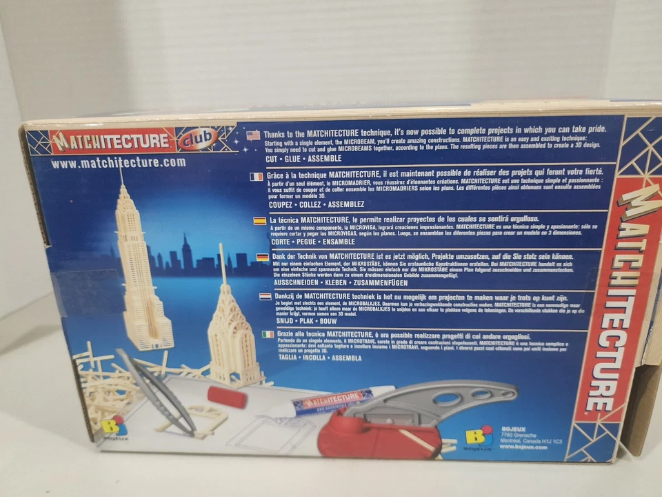 New Open Box - Matchitecture Chrysler Building Matchstick Kit 6648 - Image 4 of 4