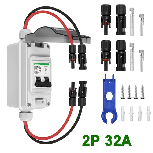 DC Trennschalter Solar PV Umschalter Ausschalter Freischalter 2-polig 32A 500V - Bild 9 von 9