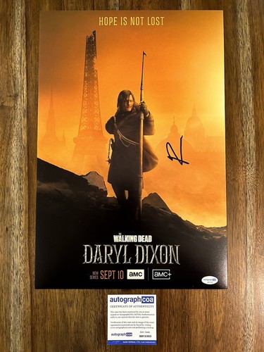 Norman Reedus ‘Daryl Dixon’ Signed 12x18 Photo The Walking Dead ACOA