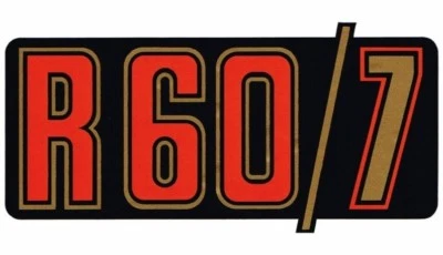 Aufkleber R 60/7 für BMW R 60 /7 ; R60/7 Emblem rot - gold f. Seitendeckel neu - Bild 1 von 4