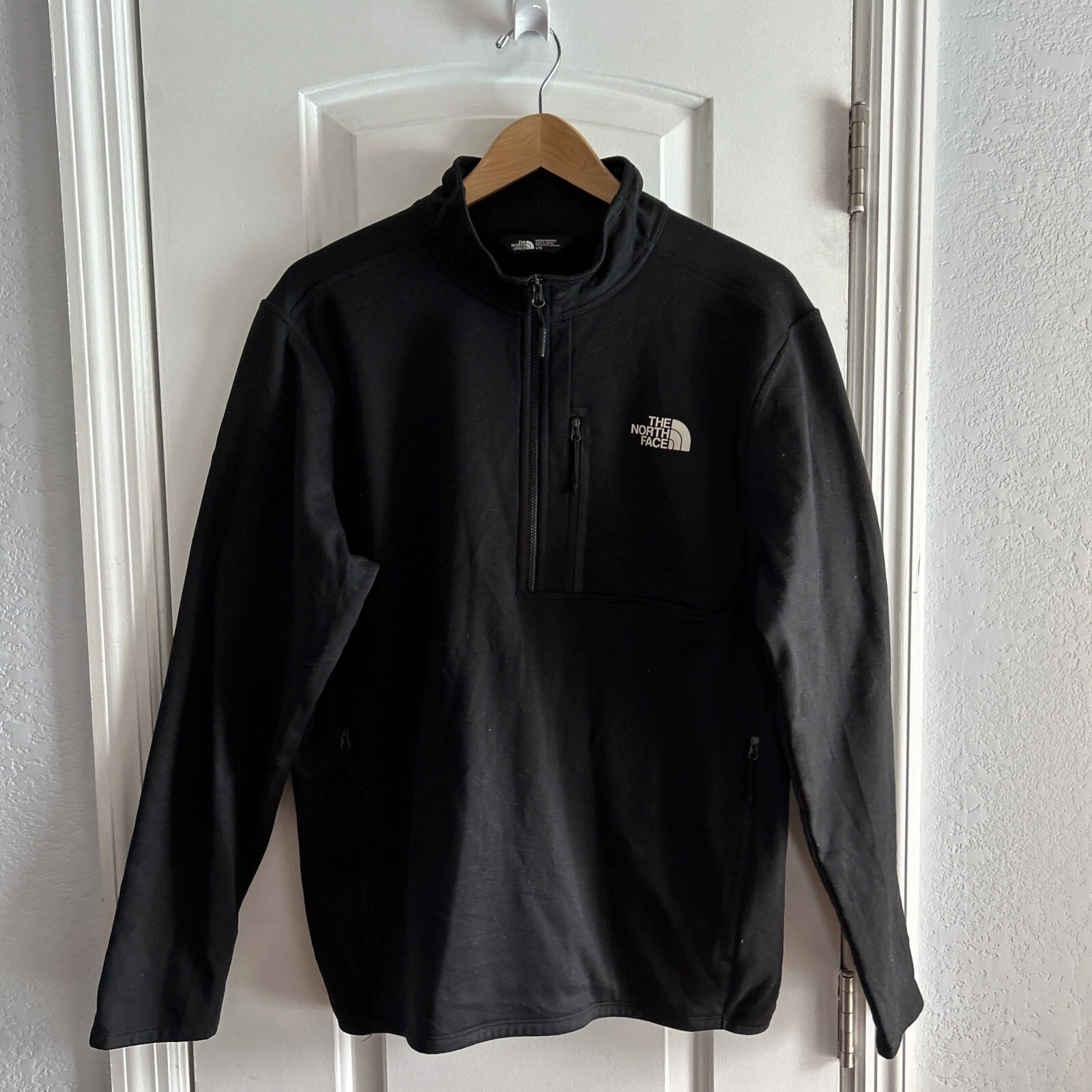 The North Face 1/2 Zip Pullover Fleece Black Men's L - SP20 NF0A47F7 - Logo
