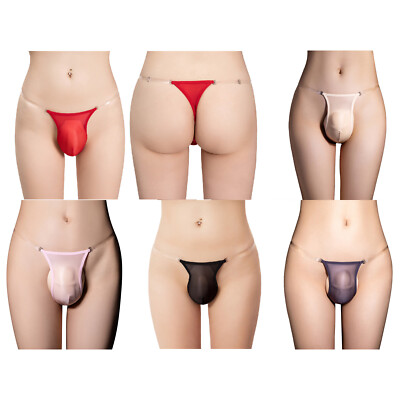 Men's Silk Underwear Open Penis Cover Sheath C-String Underpants Sexy  Lingerie | eBay