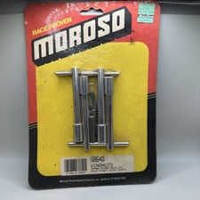 Vintage Moroso 68640 Valve Cover Wing Nuts 14-20 Chrome Long Sbc Chevy Ford Nos