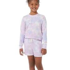 32 Degrees Big Girls Youth 2-piece Long Sleeve Top and Shorts S 7/8 Purple
